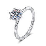 Twisted Moissanite Ring