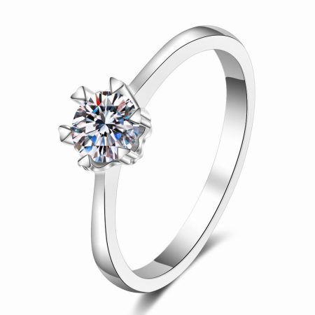 6 Claw Solitaire Moissanite Ring