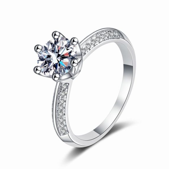 Antique Moissanite Engagement Ring