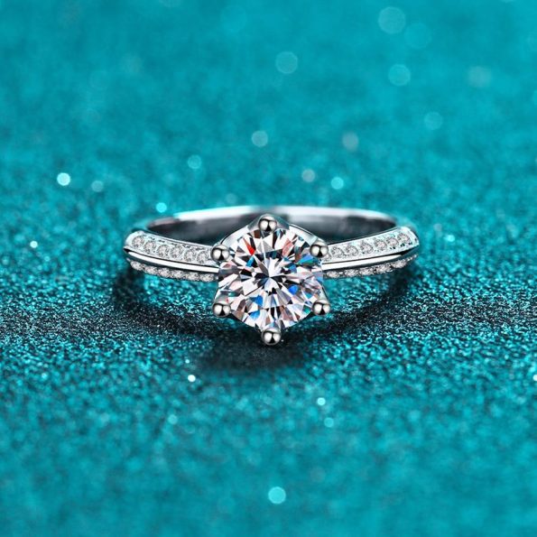 Antique Moissanite Engagement Ring