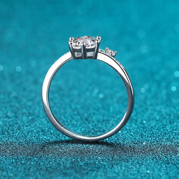 Bypass Prong Moissanite Ring