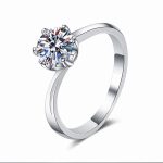 Bypass Solitaire Moissanite Engagement Ring