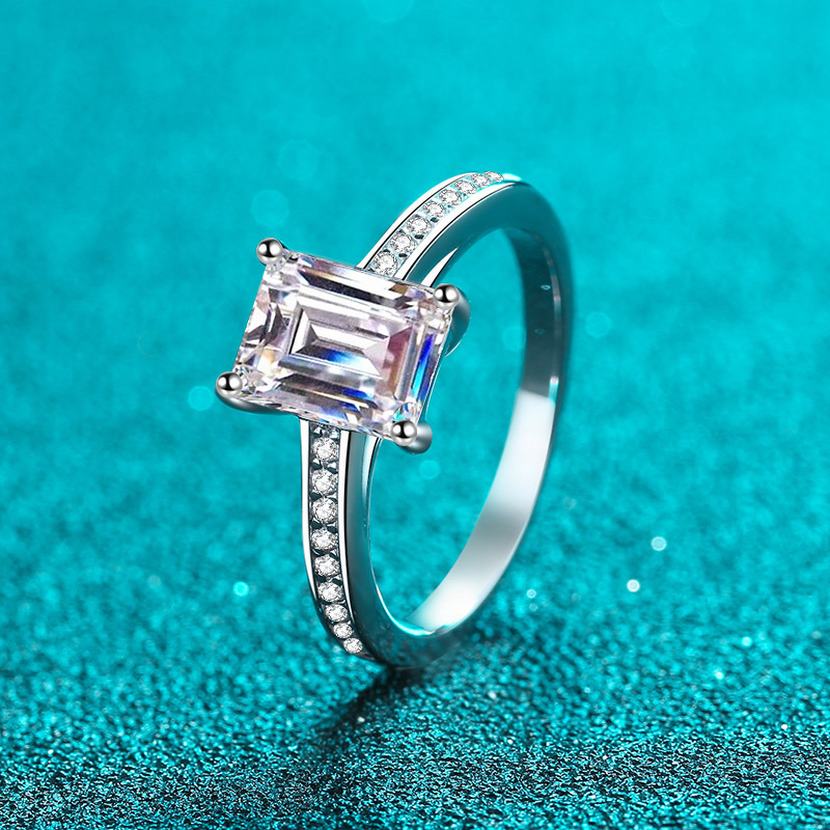 Moissanite on sale cathedral setting