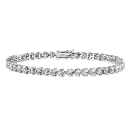 Heart Moissanite Tennis Bracelet