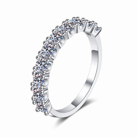 Heavy Prong Moissanite Wedding Ring