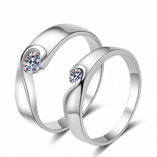 Moissanite Couple Ring