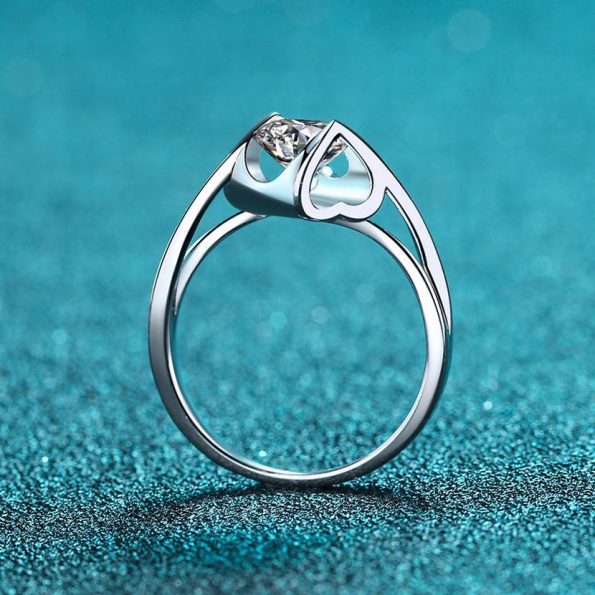 Petite Bypass Split Shank Moissanite Ring