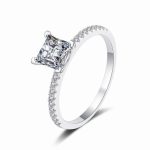 Petite Princess Moissanite Engagement Ring