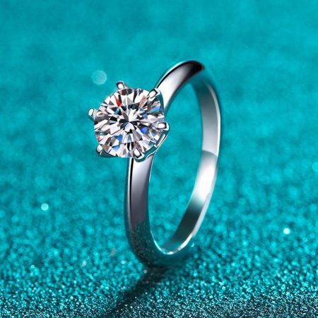 Classic Solitaire Moissanite Ring