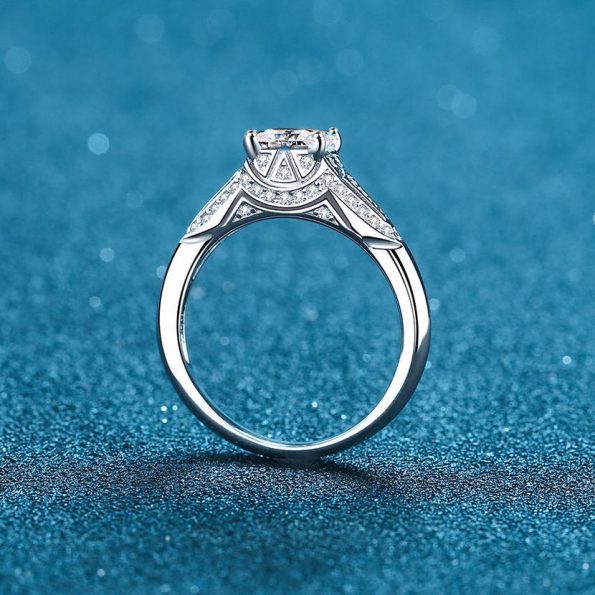 Vintage Princess Cut Moissanite Ring