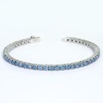 Aqual Blue Moissanite Tennis Bracelet 3MM