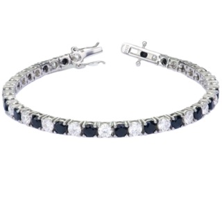 Black and White Moissanite Tennis Bracelet 3MM