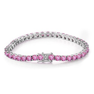 Pink Moissanite Tennis Bracelet 3MM