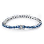 Sapphire Blue Moissanite Tennis Bracelet 3MM